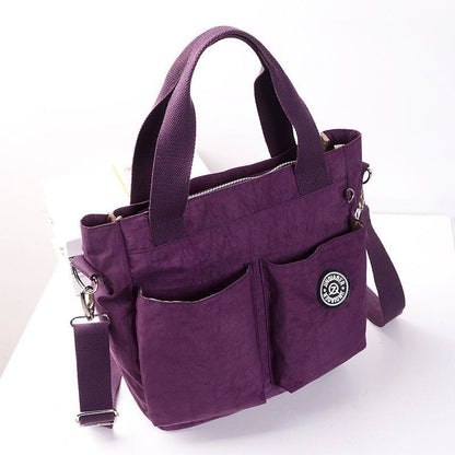 Soft Purse Waterproof Nylon Shoulder Messenger Bag Zipper Traveling Accessories