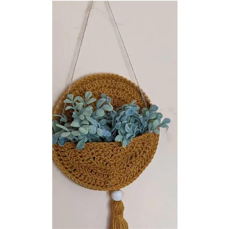 Air Plant Holder Cotton Hand Weaving Multicolor Macrame Bohemian Planter 10-15cm