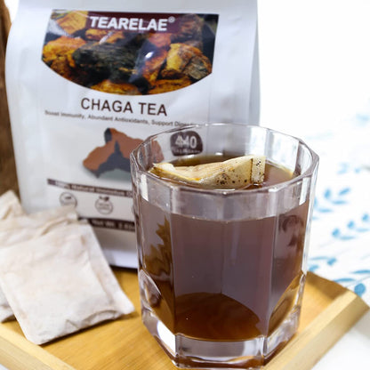 TEARELAE Chaga Tea Bag 2g x 40 Count Wild Harvest from Siberia