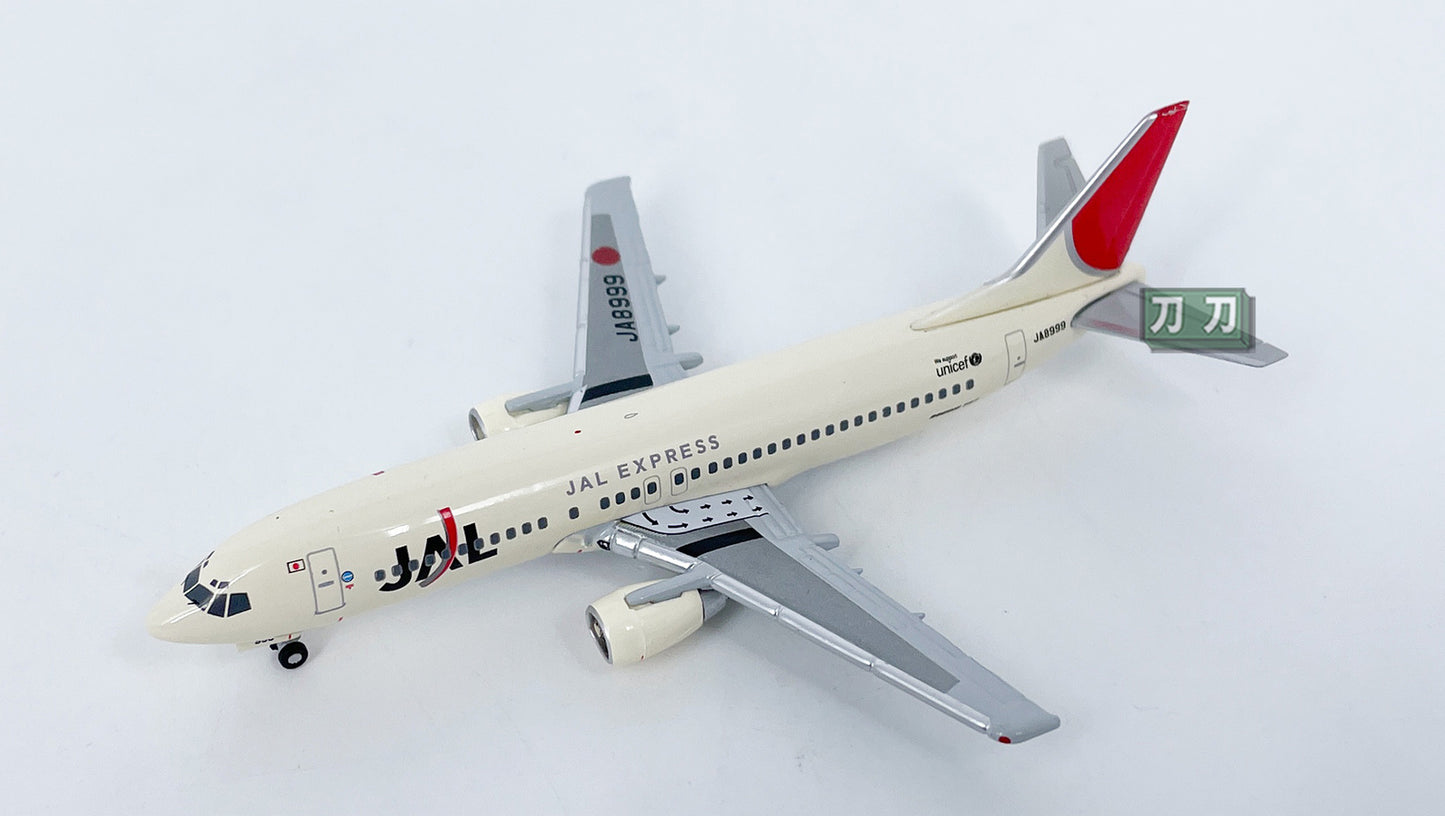 2PCS 1:400 JAL JEX BOEING 737-400 Plane Airplane Diecast Aircraft Model