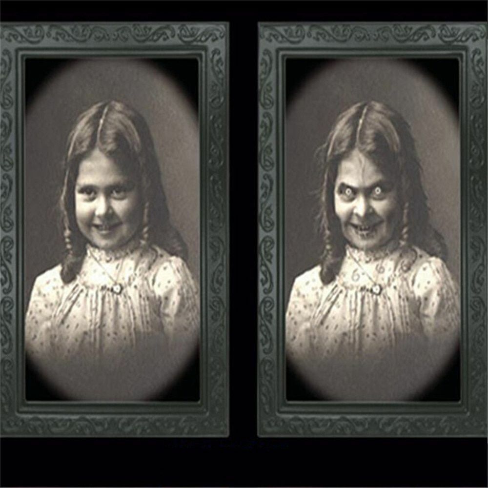 Halloween 3D Ghost Photos Frame Decoration Spooky Party Delivers Crafts Horror