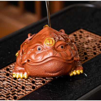 Toad Crimson Purple Sands Tea Pet 11cm Kung Fu Tea Set Tea Play Tea Ceremony