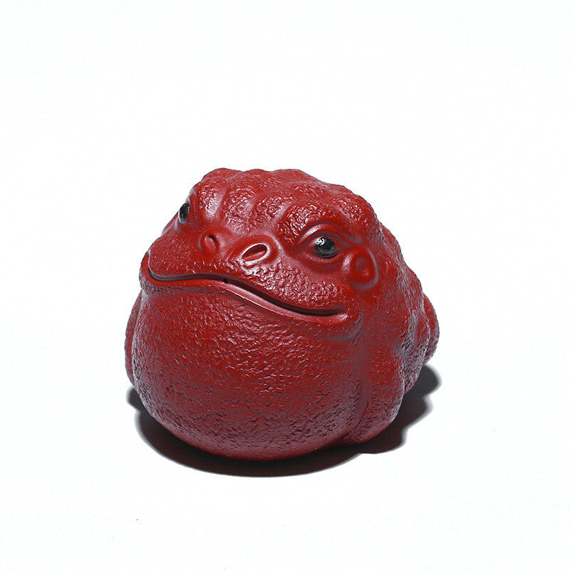 Lovely Tea Pet Table Decoration House Warming Gift Yixing Zisha Tea Play Toad