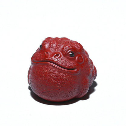 Lovely Tea Pet Table Decoration House Warming Gift Yixing Zisha Tea Play Toad