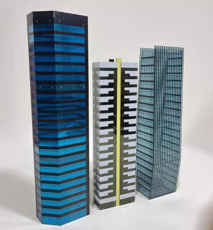 1/350 Building Model City Street View House Scene Display Model
