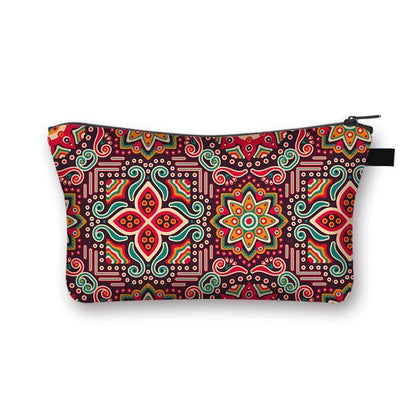 Vintage Pattern Multifunctional Cosmetic Bags Organizer Gothic Wallet Polyester