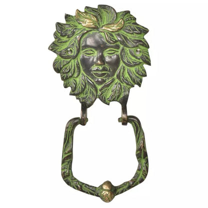 Antique Look Brass Victorian lady Face Patina Door Knocker Door Bell Home Decor