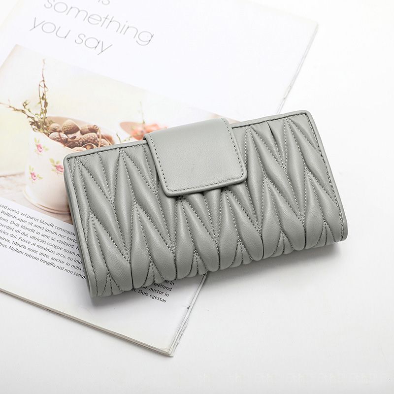 Genuine Leather Wallet Long Large Handbag Zipper Multifunctional 16*10*3 CM 1 PC