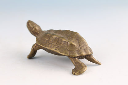 Chinese bronze hand casting turtle tortoise statue collectable figure tea pet