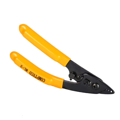 FTTH Cable Stripper Optical Fiber Stripping Pliers 3 Port Metal Wire Stripper