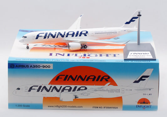 1:200 33CM InFlight FINNAIR AIRBUS A350-900 Passenger Airplane Diecast Model