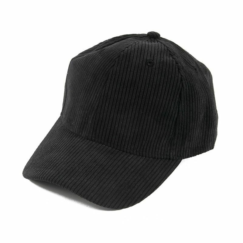 Baseball Caps Adjustable Black Beige Plain Color Corduroy Hats Women Mens Casual