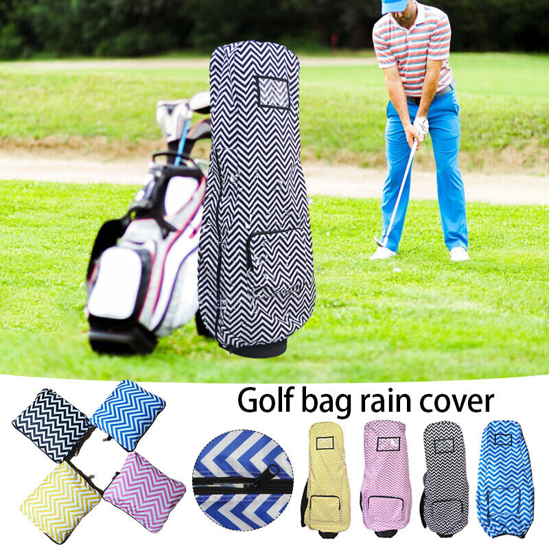Golf Bag Rain Cover Foldable Golf Pole Bag Full Protector with Pocketor Canvas