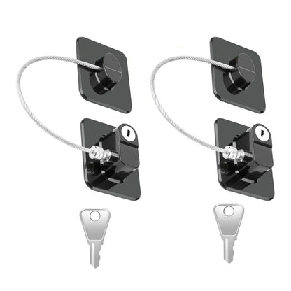 2 Pack Fridge Lock Freezer Lock with 2 Key for Child Safety, for Cabinet Locks