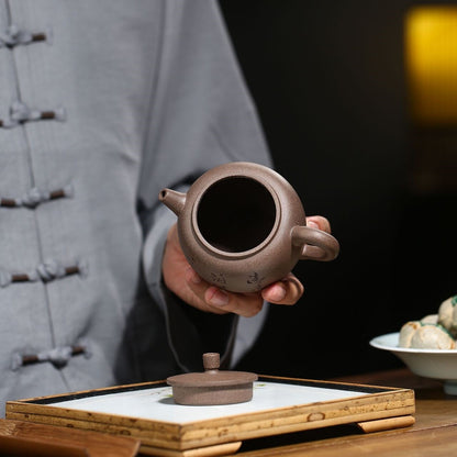 Tea Pot On Sales Chinese Character Carved Handmade Master Pot Yixing Duan Clay