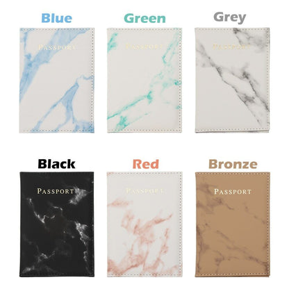 Colorful Marble Passport Cover Waterproof Passport Case Holder Travel Card Case