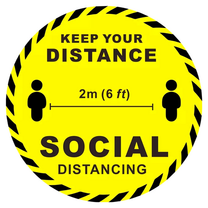 Calcomanía de vinilo para mantener la distancia social Sticker Impermeables