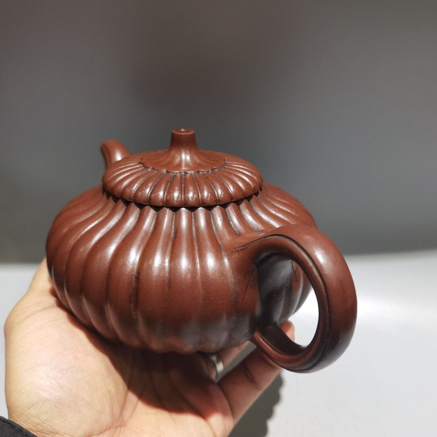 Vintage Chinese Yixing Purple Clay Teapot Zisha Ceremony Collection Rare Large