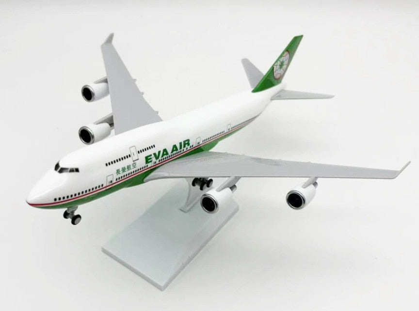 30CM EVA AIR BOEING 747-400 Passenger Plane Landing Gear Resin Aircraft Model