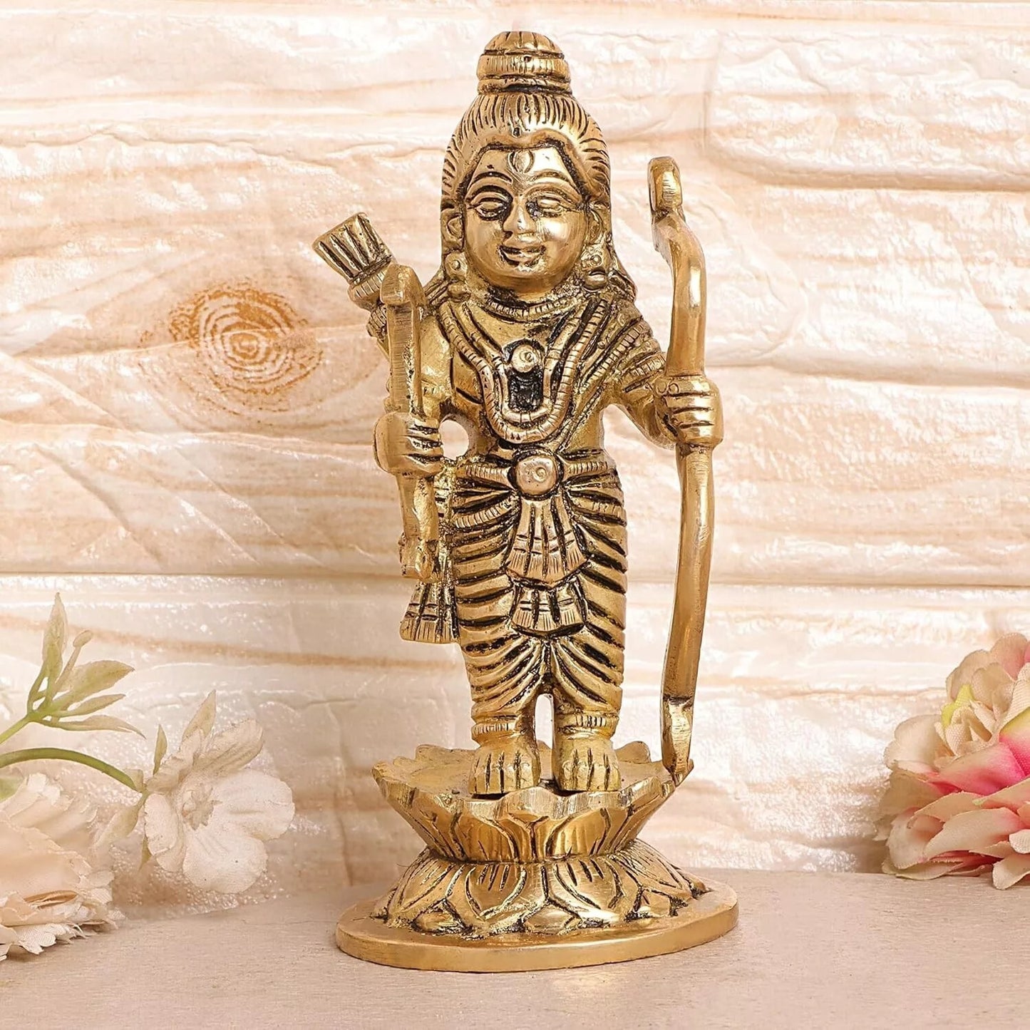 Brass Hindu God Lord Ram Lalla Shri Ram Idol Statue Figurine Sculpture