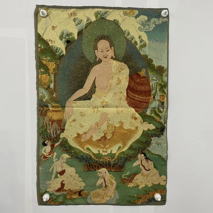 Tibetan Buddhism Embroidery Master Buddha lama Tsongkhapa Thangka hanging screen