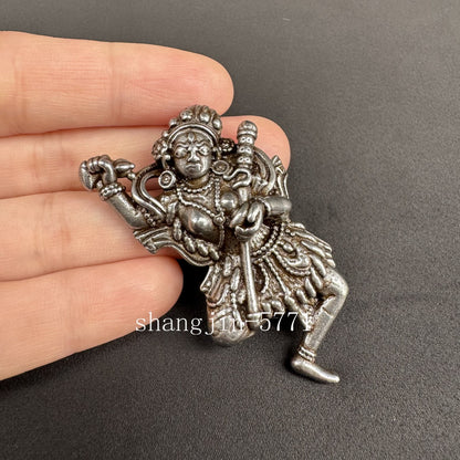 1.9"Old Tibetan Buddhism Bronze Silver Vajravarahi Dorje Phakmo Buddha Statue