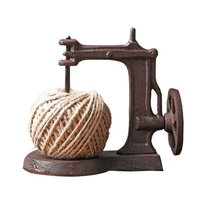 Animal Statue Cast Iron Antique Rustic Big Rooster Hemp Rope Roll Scissor Holder