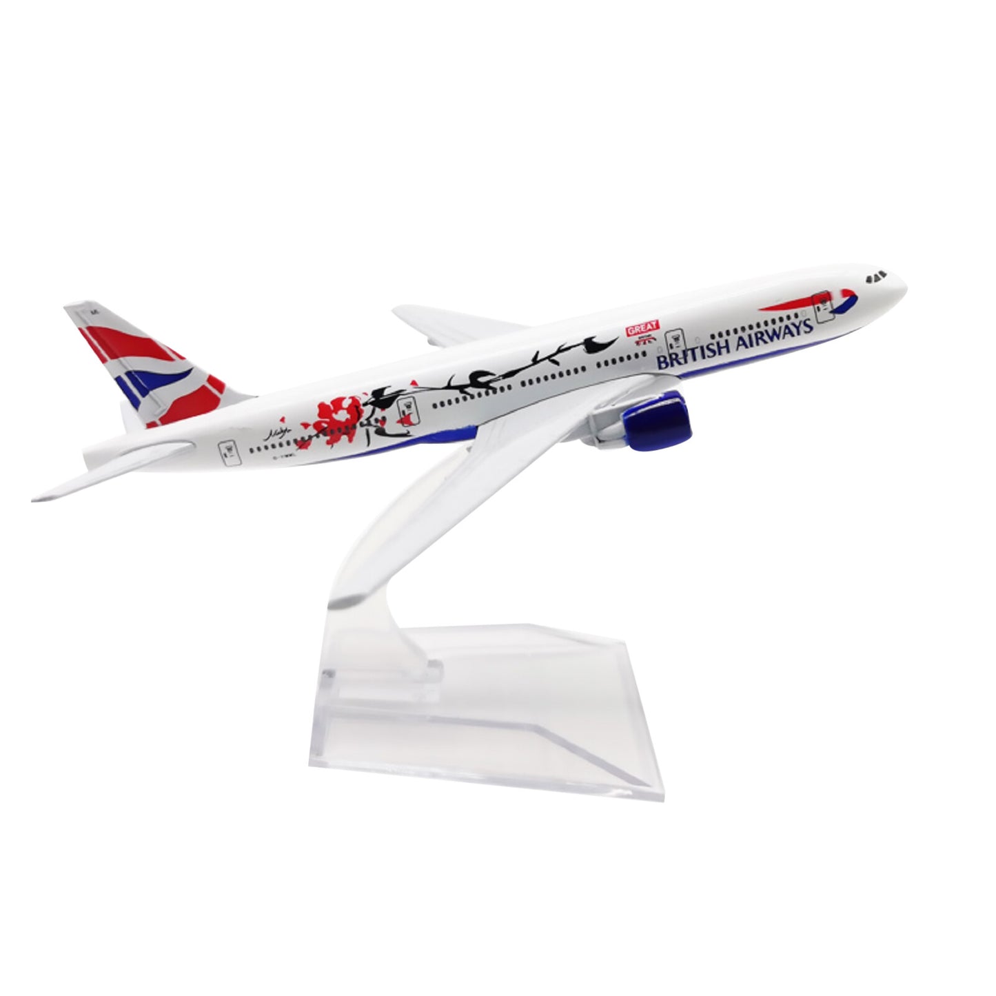 1/400 Aircraft British 777 B777 Plum Plane Model Plane Souvenir Static Display