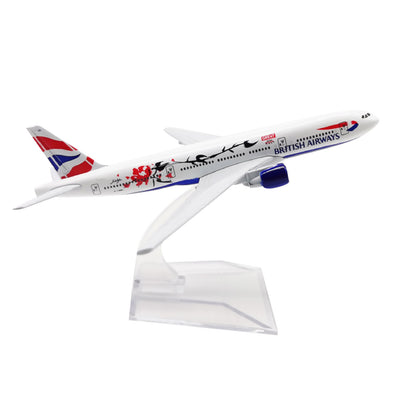 1/400 Aircraft British 777 B777 Plum Plane Model Plane Souvenir Static Display