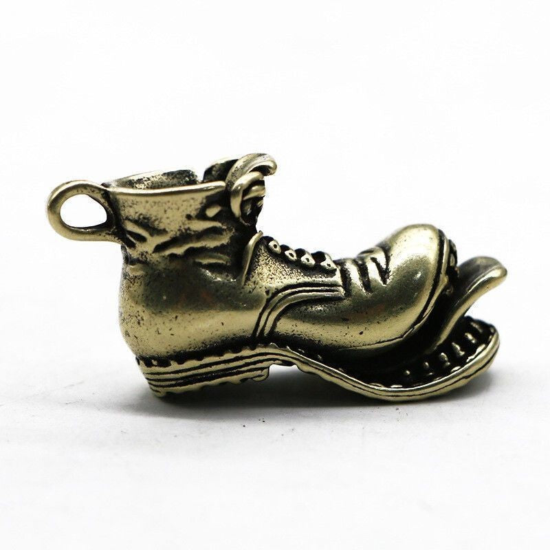 Pure Brass Martin Boot Pendant Open Mouth Copper Shoe Keychain Mini Charm