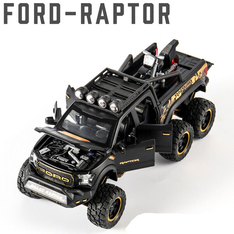 1:28 Ford Raptor F150 Diecast Model Car Pickup Truck Toy Vehicle Off-road Gift