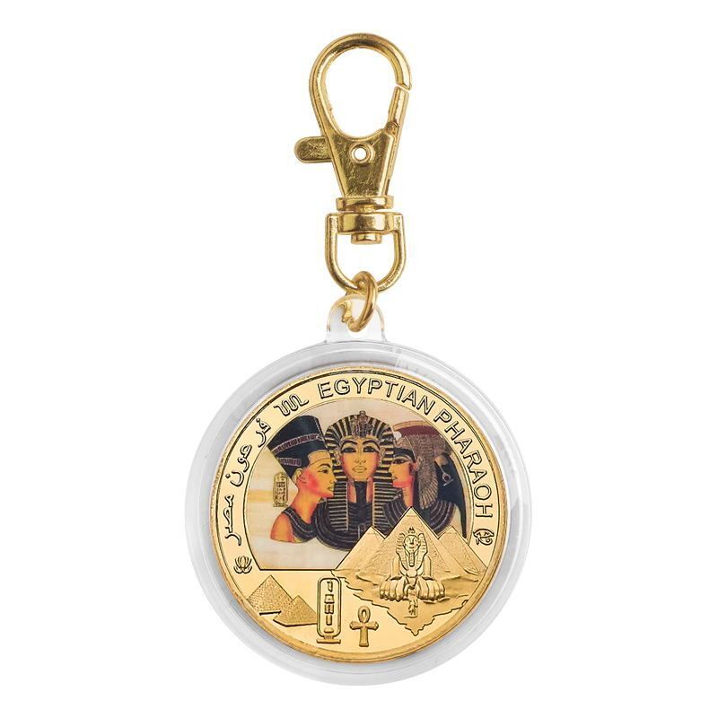 Commemorative Challenge Coins Egyptian Pharaoh Gold Plated Craft Souvenir 1.57in