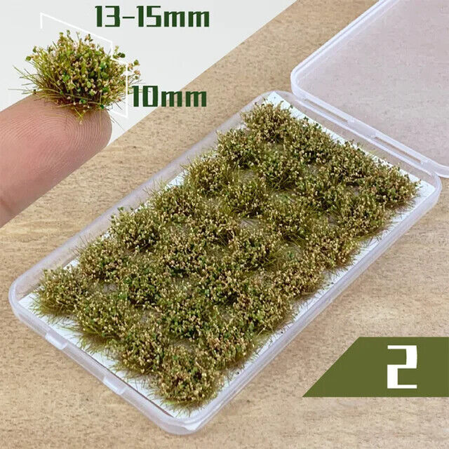 Artificial Grass 28Pcs Self-Adhesives Static Tufts Miniature Scenery Wildflowers