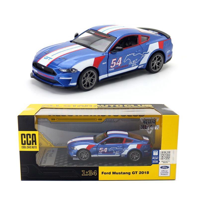 1:34 Ford Mustang GT Commemorative Edition 2018 Metal Car Model Pull Back Sound