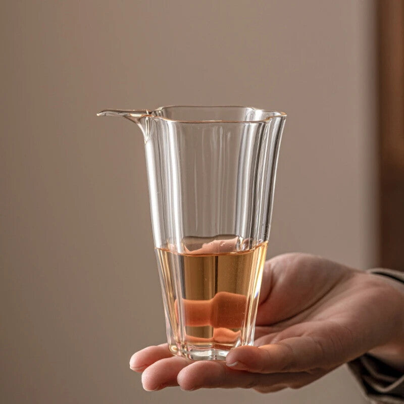 150ml Chinese Style Glass Fair Cup Cha Hai Tea Transparent Teaware Tea Ceremony