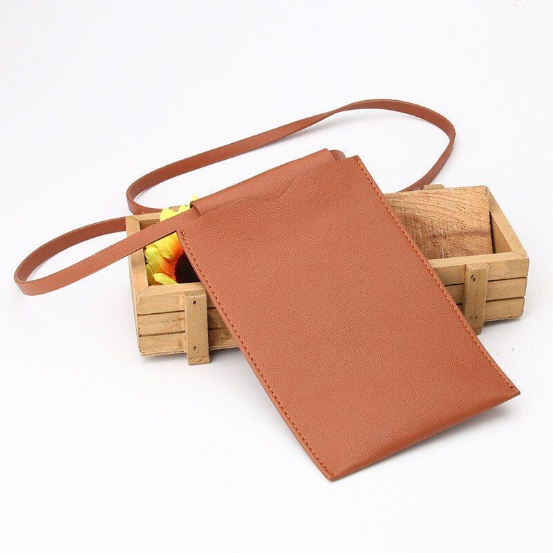 Synthetic Leather Messenger Bag Phone Purse Holder Tote Bag Pocket Handbag Purse