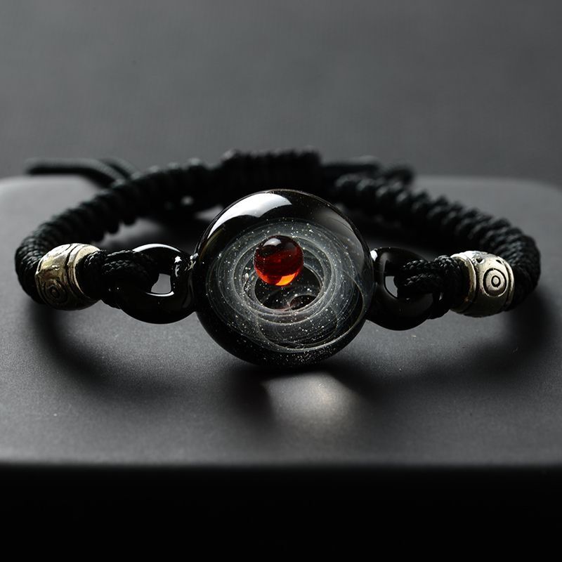 Men Women Beaded Bracelets Nebula Cosmic Handmade Galaxy Couple Jewelry Presents