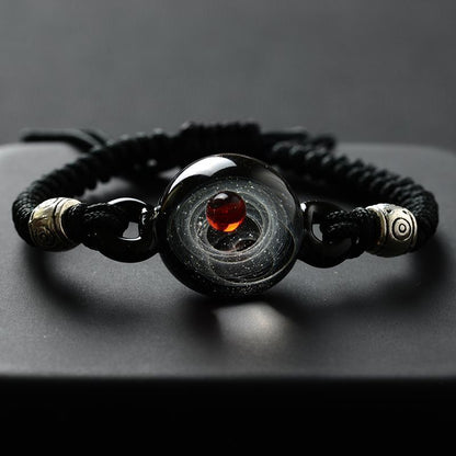 Men Women Beaded Bracelets Nebula Cosmic Handmade Galaxy Couple Jewelry Presents