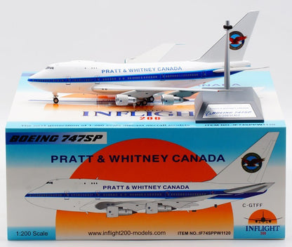 1:200 32CM InFlight PRATT & WHITNEY CANADA BOEING 747SP Airplane Diecast Model