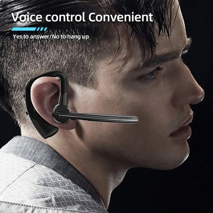 Bluetooth 5.2 Earpiece Wireless Headset Driving Trucker Earbuds Noise Cancelling