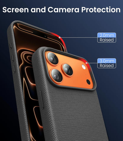 for Iphone 17 Pro Case Techwoven Black Military-Grade Drop Protection Shockproof