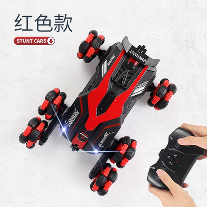 Six-wheel stunt car spray drift four-wheel drive remote control off-road light-5