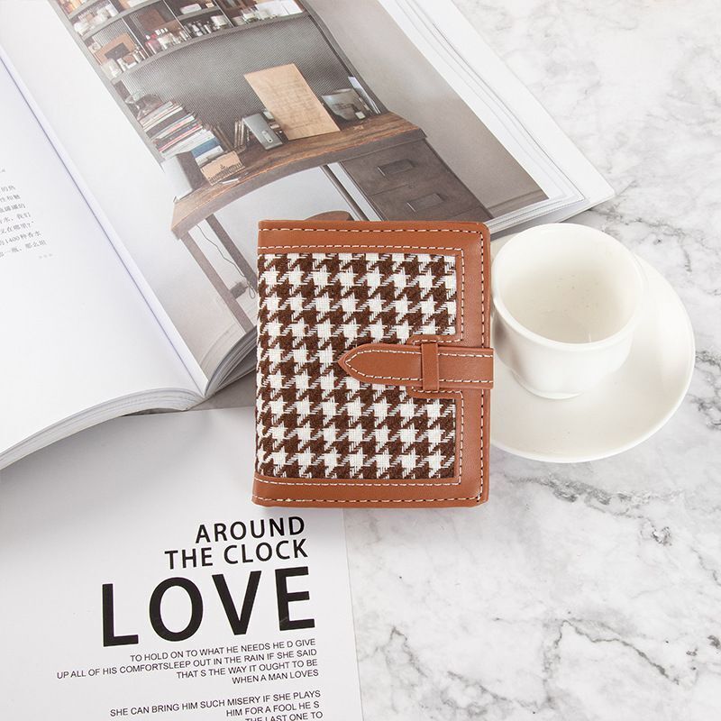 Small Wallet Short Buckle Wallets Retro Fashion Foldable Coin Purse Card Bags