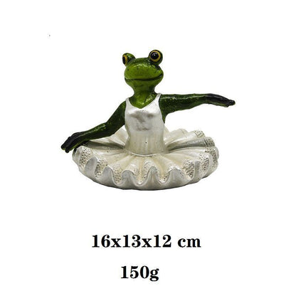 Frogs Statue Resin Floating Sculpture Desk Ornament Tank Garden Pond Decorations