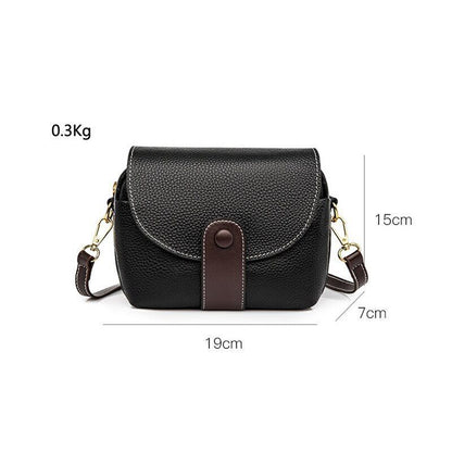 Fashion Bag Shell Sling Handbag Genuine Leather Vintage Shoulder Purse 19*15*7CM