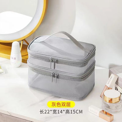 Transparent Mesh Purse Cosmetics Makeup Toiletries Traveling Organizer Bag 1 PC