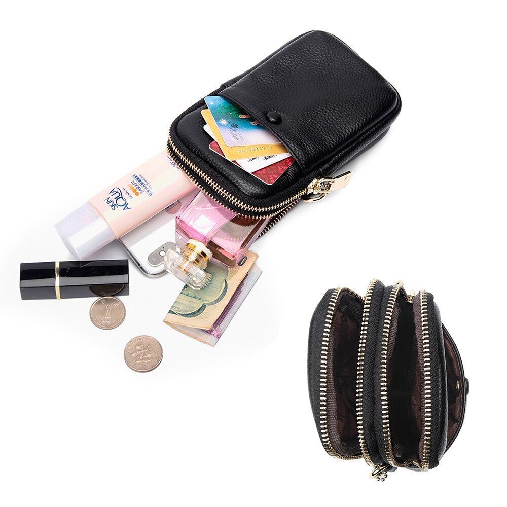 Genuine Leather Small Shoulder Crossbody Bag Adjustable Strap Messenger Bags 1PC