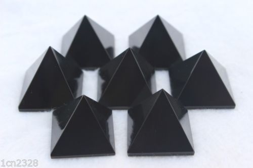 10pcs NATURAL OBSIDIAN CRYSTAL PYRAMIDS POLISHED HEALING WHOLESALE AAA