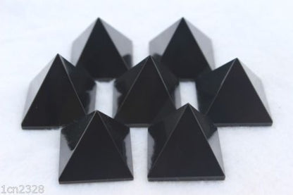 10pcs NATURAL OBSIDIAN CRYSTAL PYRAMIDS POLISHED HEALING WHOLESALE AAA
