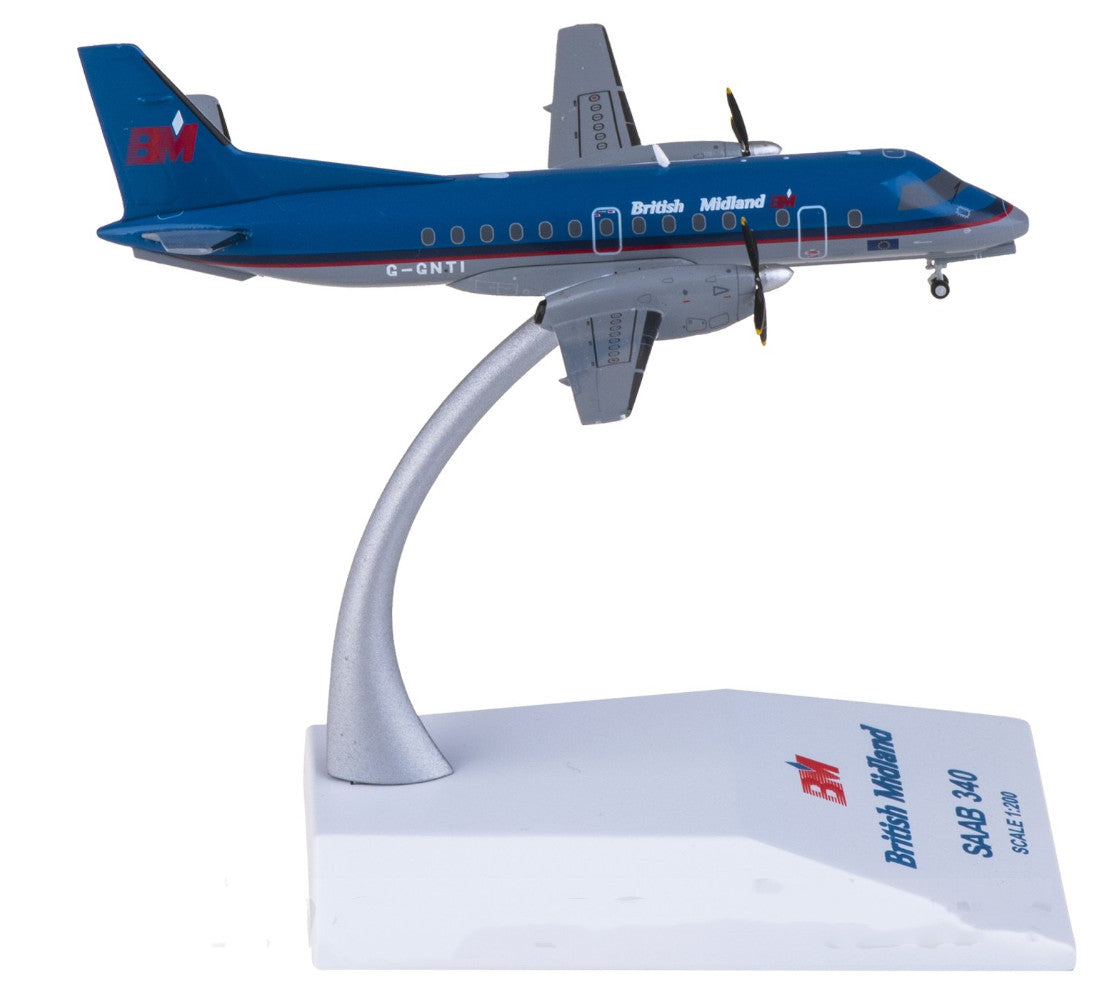 1:200 JC Wings BMI Saab 340B G-GNTI Airplane Diecast Aircraft Plane Model